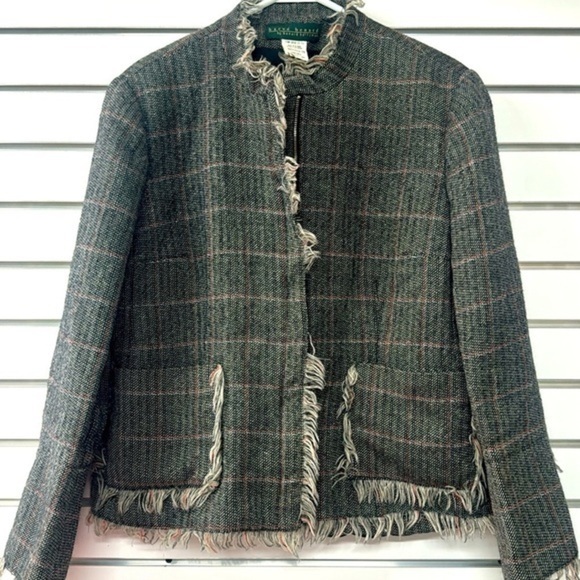 Harve Benard‎ by Benard Hultzman  vintage wool zip-up blazer women’s size 16 - Picture 1 of 7